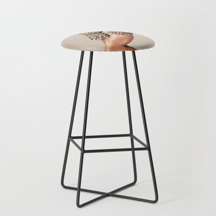 These Boots - Leopard Print V2 Beige Stool Gallery Image 1