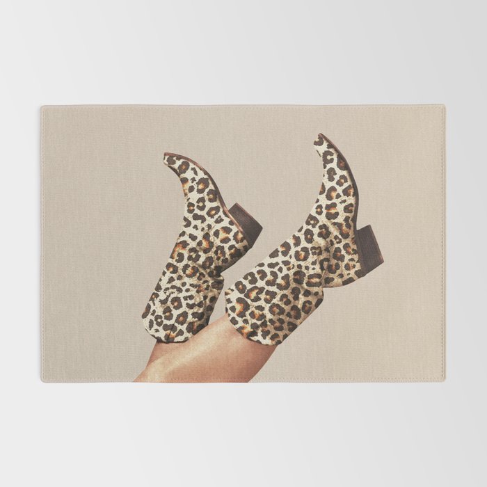 These Boots - Leopard Print V2 Beige Rug Gallery Image 2