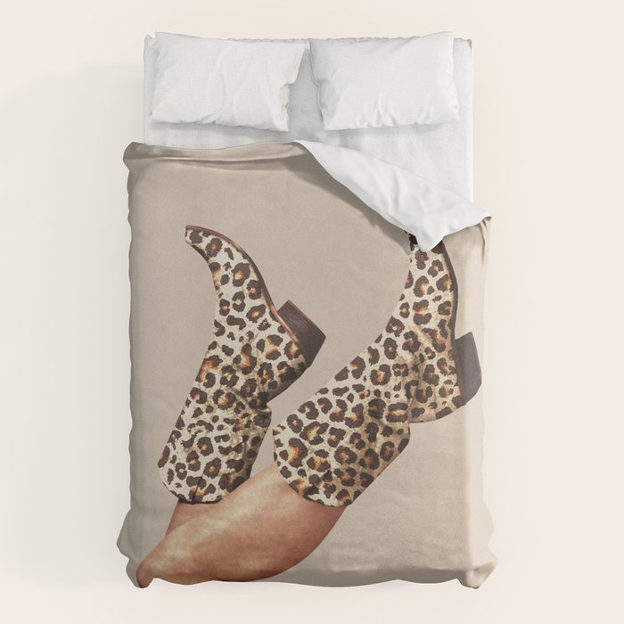 These Boots - Leopard Print V2 Beige Duvet Cover Gallery Image 1