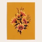 Gazania Floral - Orange Gold Poster Gallery Image 4