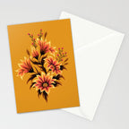Gazania Floral - Orange Gold Stationery Card Gallery Image 2