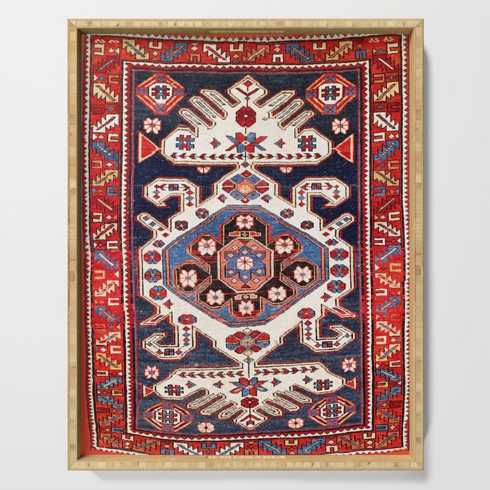 Shirvan East Caucasus Rug Print Serving Tray Gallery Image 1