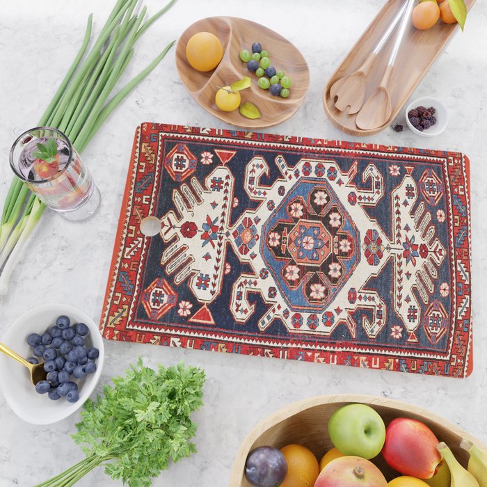 Shirvan East Caucasus Rug Print Cutting Board Gallery Image 2