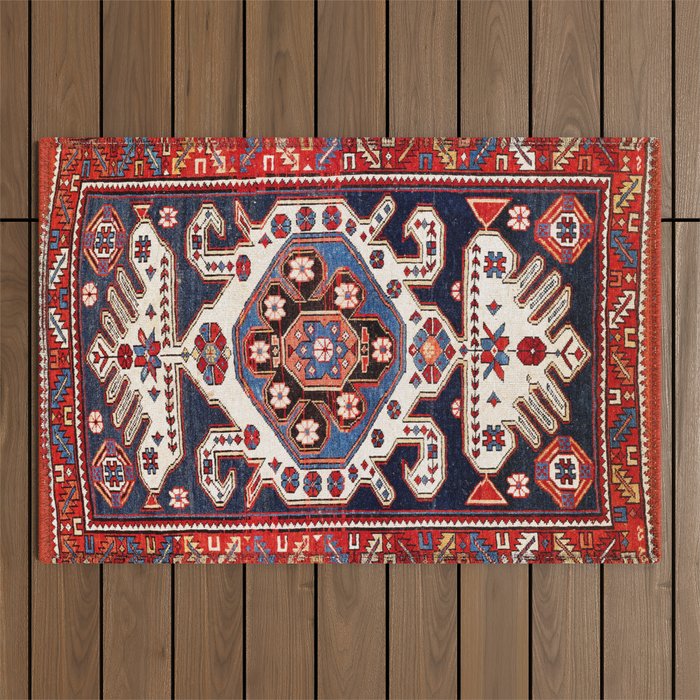 Shirvan East Caucasus Rug Print Outdoor Rug Gallery Image 1