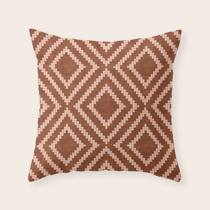 Loom in Rust Throw Pillow Gallery Image 6