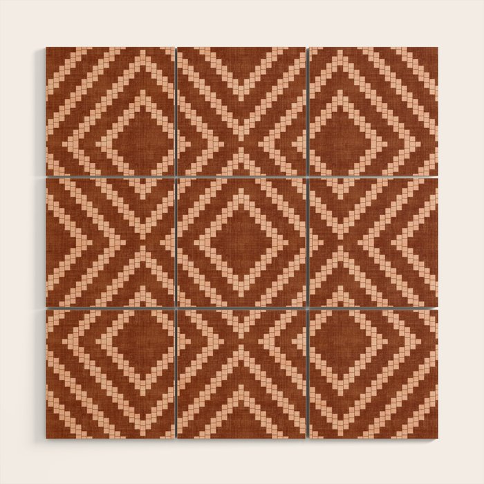 Loom in Rust Wood Wall Art Gallery Image 1