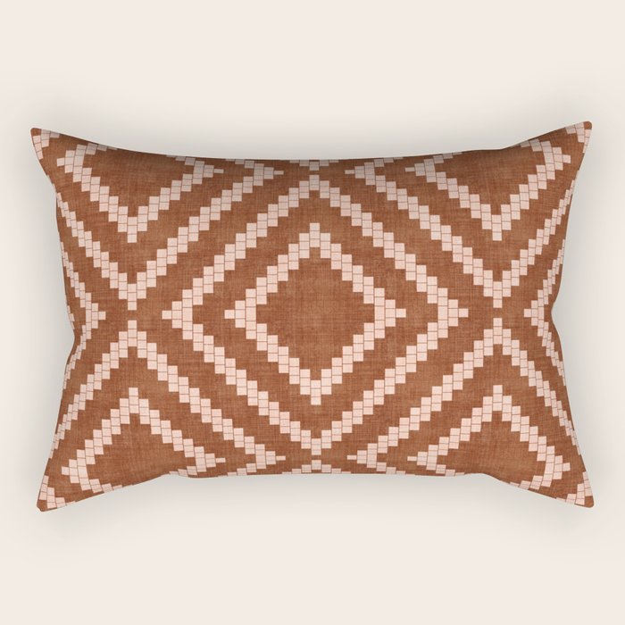 Loom in Rust Rectangular Pillow Gallery Image 2