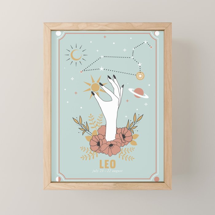 Leo Zodiac Series Mini Art Print Gallery Image 1