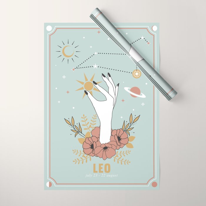 Leo Zodiac Series Wrapping Paper Gallery Image 1