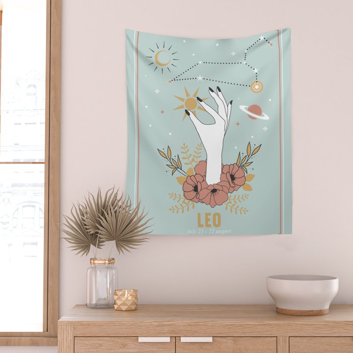 Leo Zodiac Series Wall Tapestry Gallery Image 2