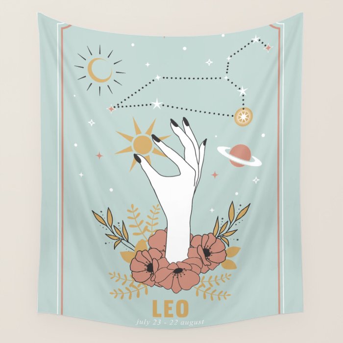 Leo Zodiac Series Wall Tapestry Gallery Image 4