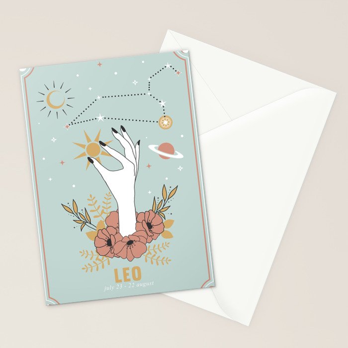 Leo Zodiac Series Stationery Card Gallery Image 2