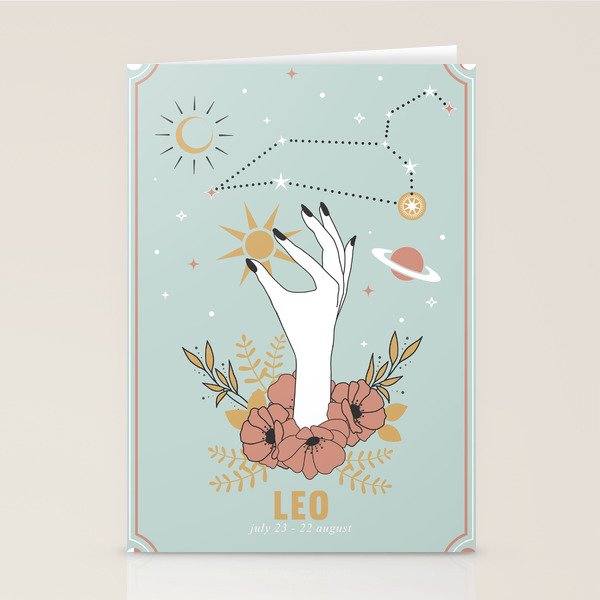 Leo Zodiac Series Stationery Card Gallery Image 2