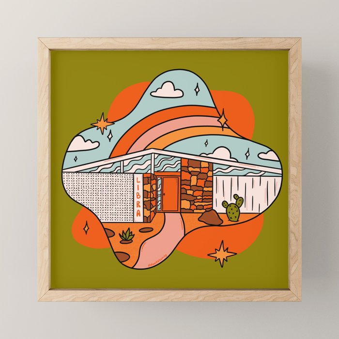 Libra Mid Century House Mini Art Print Gallery Image 1