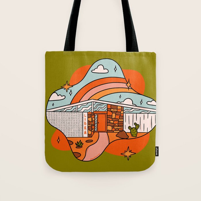 Libra Mid Century House Tote Bag Gallery Image 1