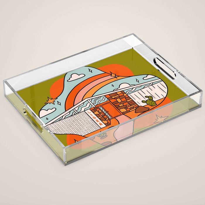 Libra Mid Century House Acrylic Tray Gallery Image 1