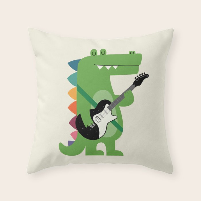 Croco Rock Throw Pillow Gallery Image 6