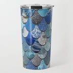 Mermaid Ocean Blue Pattern Travel Mug Gallery Image 1