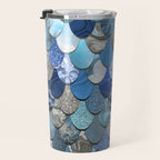 Mermaid Ocean Blue Pattern Travel Mug Gallery Image 3