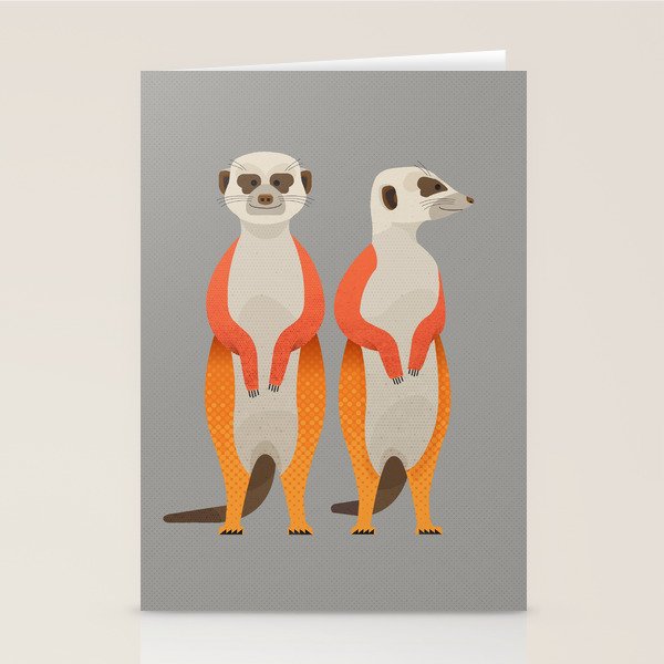 Whimsy Meerkats Stationery Card Gallery Image 1