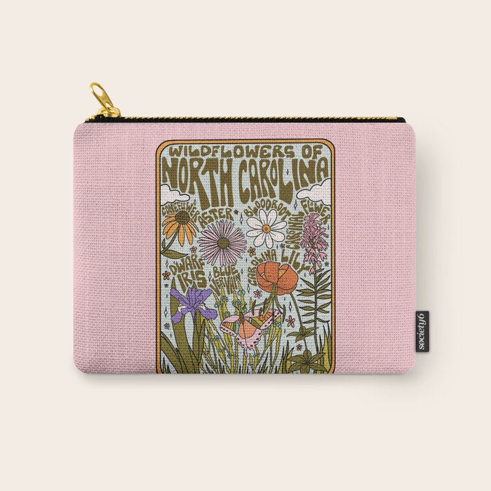 North Carolina Wildflower Carry All Pouch Gallery Image 1