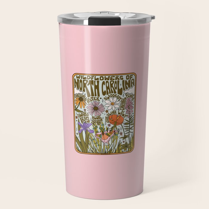 North Carolina Wildflower Travel Mug Gallery Image 1