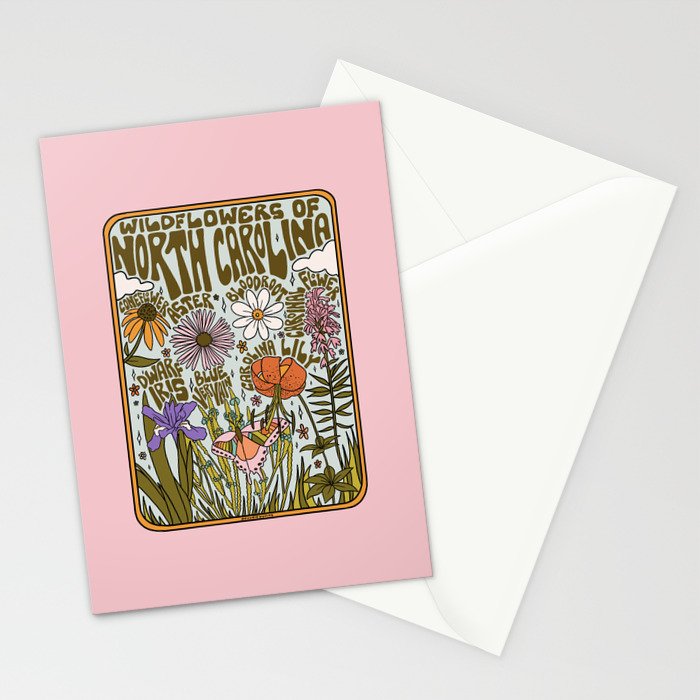 North Carolina Wildflower Stationery Card Gallery Image 2
