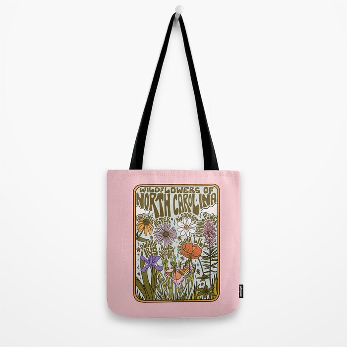 North Carolina Wildflower Tote Bag Gallery Image 2