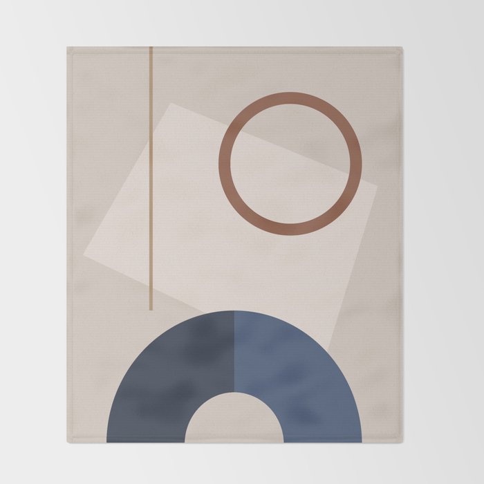 Minimal Geometric Shapes 72 Throw Blanket Gallery Image 2