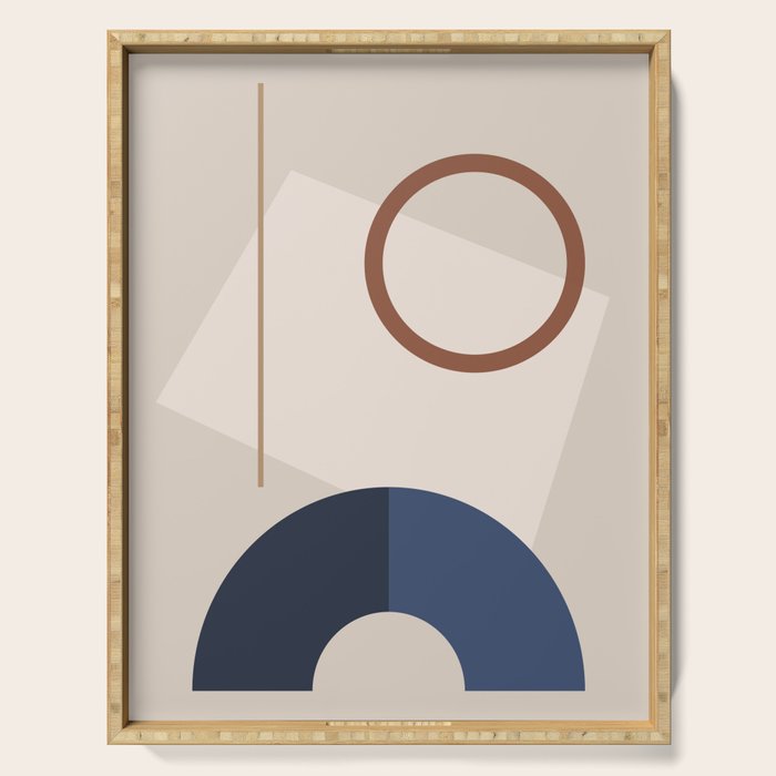 Minimal Geometric Shapes 72 Serving Tray Gallery Image 1