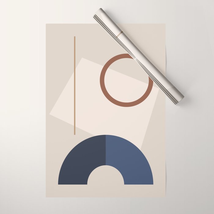 Minimal Geometric Shapes 72 Wrapping Paper Gallery Image 1