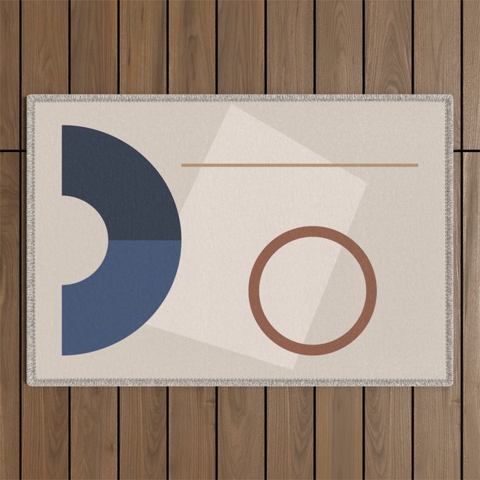 Minimal Geometric Shapes 72 Outdoor Rug Gallery Image 1