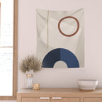Minimal Geometric Shapes 72 Wall Tapestry Gallery Image 2