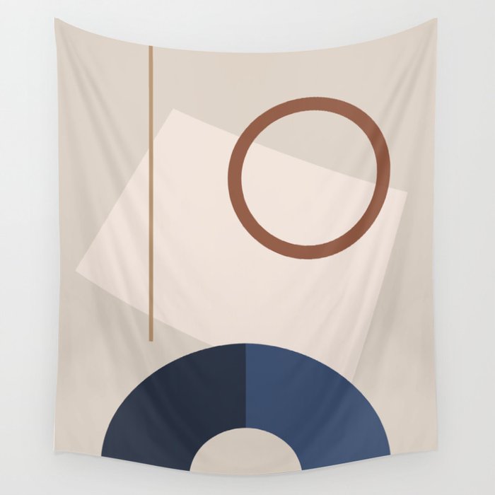 Minimal Geometric Shapes 72 Wall Tapestry Gallery Image 1