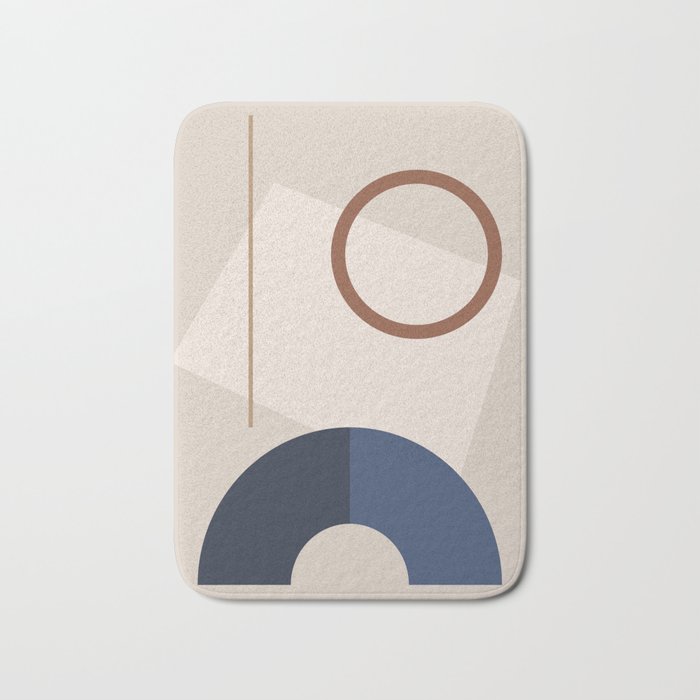 Minimal Geometric Shapes 72 Bath Mat Gallery Image 1