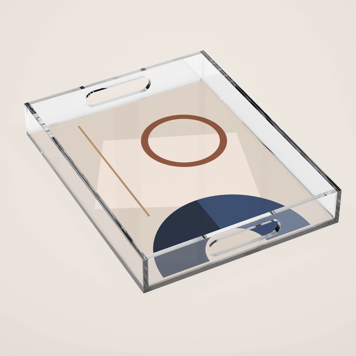 Minimal Geometric Shapes 72 Acrylic Tray Gallery Image 1