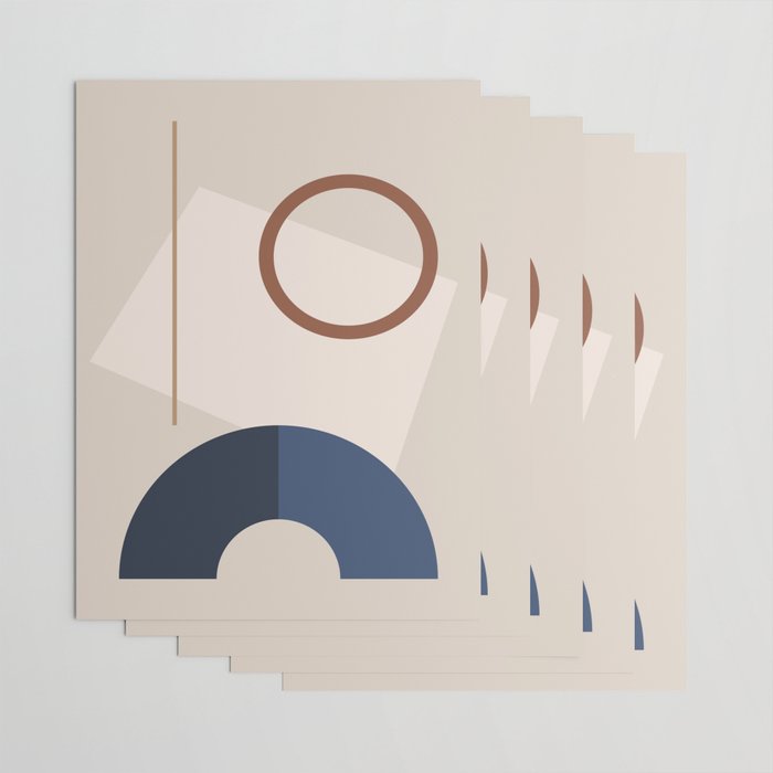 Minimal Geometric Shapes 72 Wrapping Paper Gallery Image 3