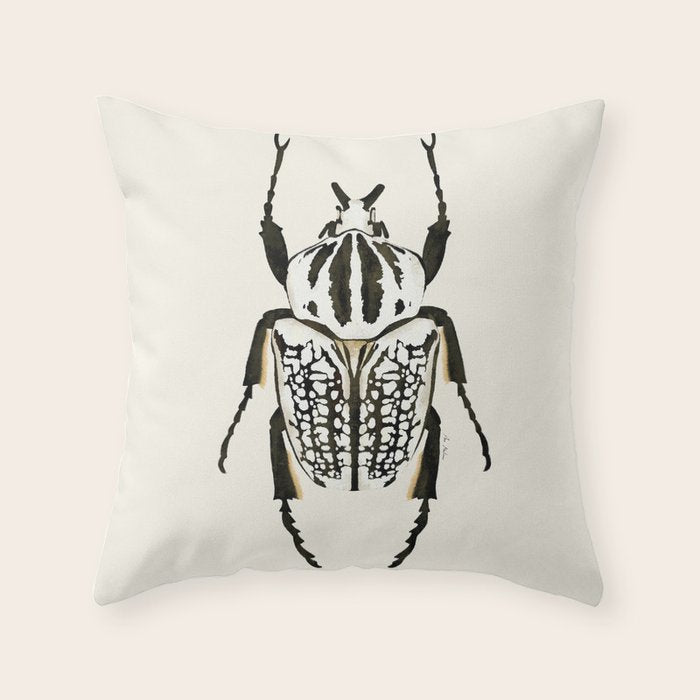  beetle insect Throw Pillow Gallery Image 1