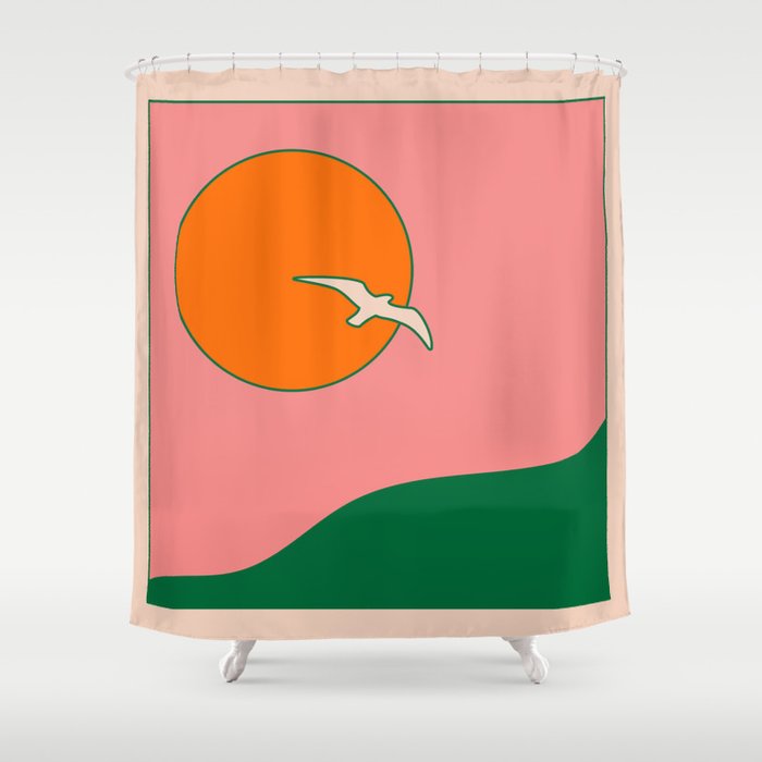 Soar - Pink Shower Curtain Gallery Image 1
