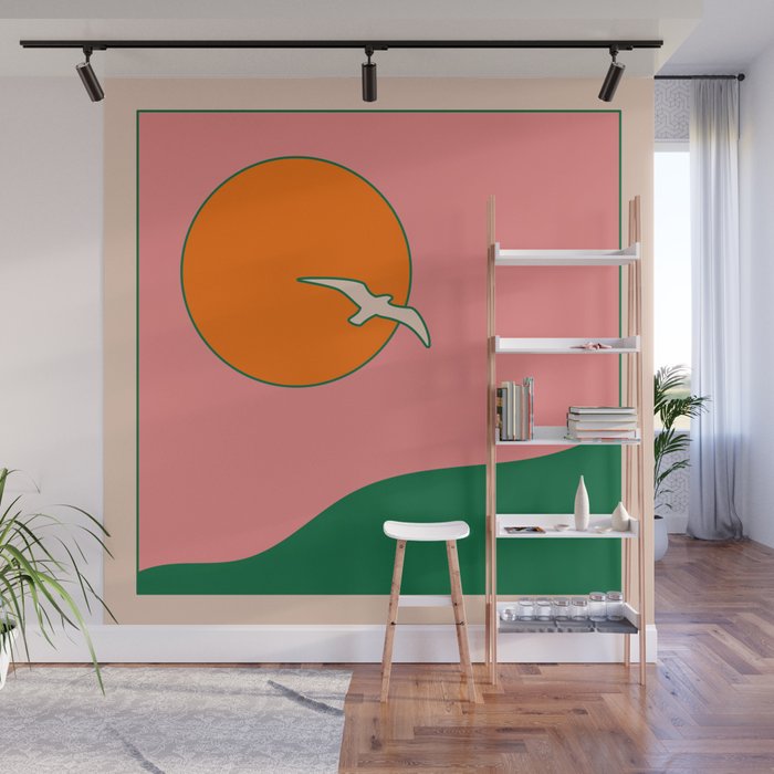 Soar - Pink Wall Mural Gallery Image 1