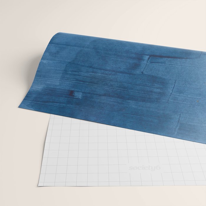 Navy Blye Tan Minimalist Modern Mid Century Rothko Color Block Squares by Ejaaz Haniff Wrapping Paper Gallery Image 2