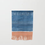 Navy Blye Tan Minimalist Modern Mid Century Rothko Color Block Squares by Ejaaz Haniff Wall Hanging Gallery Image 1