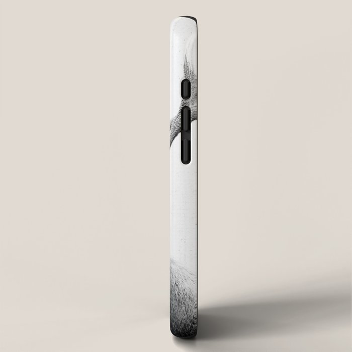 Bull Elk  Black and White Wildlife Photography iPhone Case Gallery Image 2