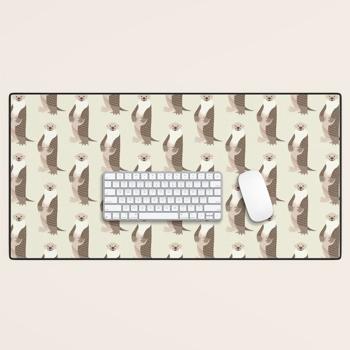 Whimsical Otter Desk Mat Gallery Image 1
