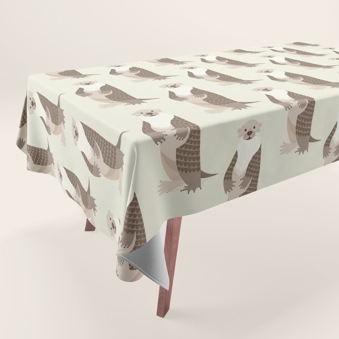 Whimsical Otter Tablecloth Gallery Image 1