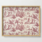 Antique 19th Century 'Paul et Virginie' Lovers Toile de Jouy Serving Tray Gallery Image 1