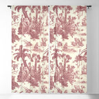 Antique 19th Century 'Paul et Virginie' Lovers Toile de Jouy Window Curtain Gallery Image 5