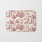Antique 19th Century 'Paul et Virginie' Lovers Toile de Jouy Bath Mat Gallery Image 1