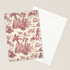 Antique 19th Century 'Paul et Virginie' Lovers Toile de Jouy Stationery Card Gallery Image 2
