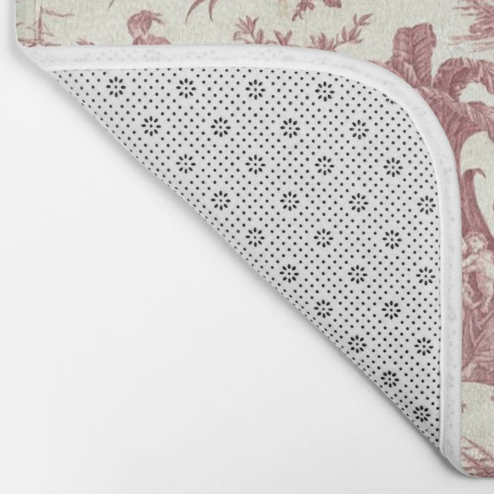 Antique 19th Century 'Paul et Virginie' Lovers Toile de Jouy Bath Mat Gallery Image 2